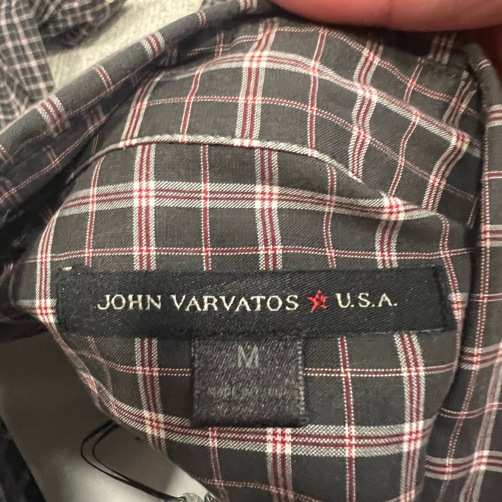 John Varvatos Plaid Botton up (M)